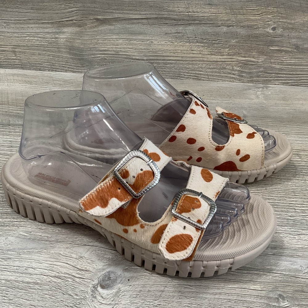 Skechers GOGA Mat Go Walk Sandals Double Buckle Straps 140047 Women's Size 8